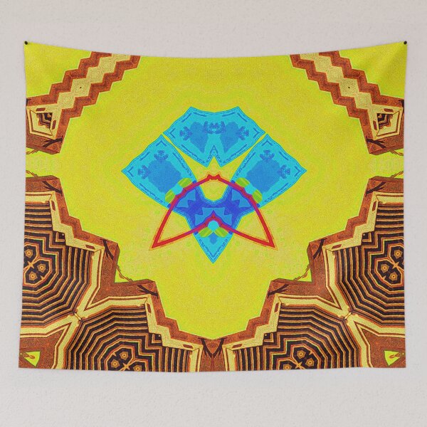Item preview, ARUBA FLAG INSPIRING - ORANJESTAD ABSTRACT GEOMETRIC ARCHITECTURE PAINTING  -  ARUBA ONE HAPPY ISLAND designed and sold by Ralek.