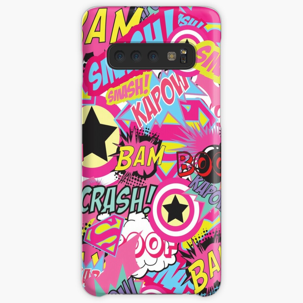 Comic Freak Pink Case Skin For Samsung Galaxy By Missdev Redbubble