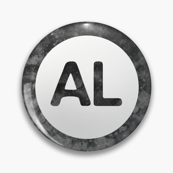 Item preview, Alabama AL distressed black and white circle designed and sold by Krista Robertson.