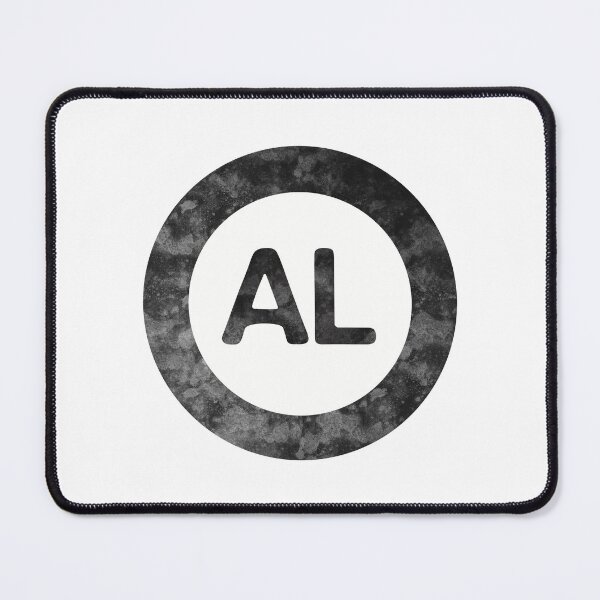 Item preview, Alabama AL distressed black and white circle designed and sold by Krista Robertson.