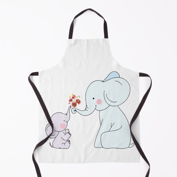 Item preview, Watercolor Baby Elephant Love Flowers designed and sold by virillanissa.