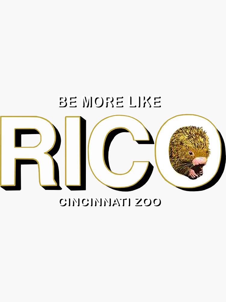 "Be More Like Rico Cincinnati Zoo" Sticker for Sale by MaudeSmith