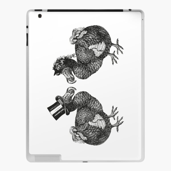 Mr and Mrs Dodo | Dodo Couple | Vintage Dodos | Black and White | iPad Skin