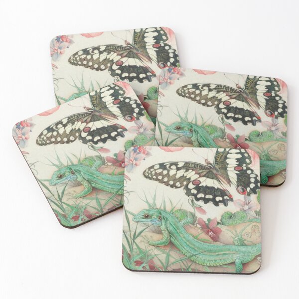 Item preview, Butterfly and Green Lizard (1917) - Edward Julius Detmold designed and sold by SALON DES ARTS.