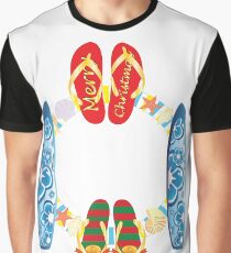 Christmas Beach wreath Graphic T-Shirt