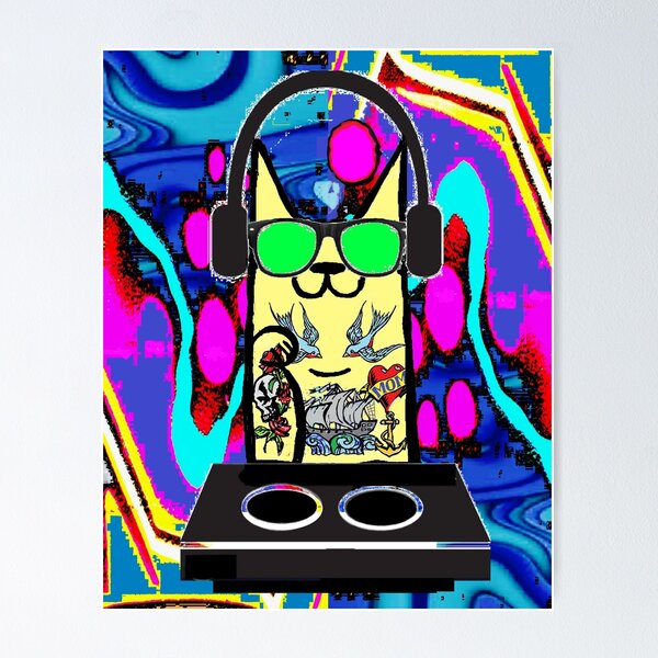 Item preview, tattoo graffiti dance cat 12 designed and sold by LoEndT-Shirts.