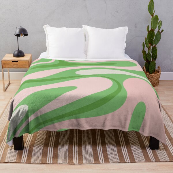 Item preview, Retro Fantasy Swirl Abstract Pattern in Light Green and Pale Pink designed and sold by kierkegaard.