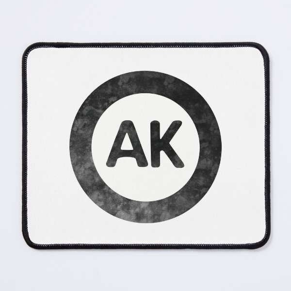 Item preview, Alaska AK distressed black and white circle designed and sold by Krista Robertson.