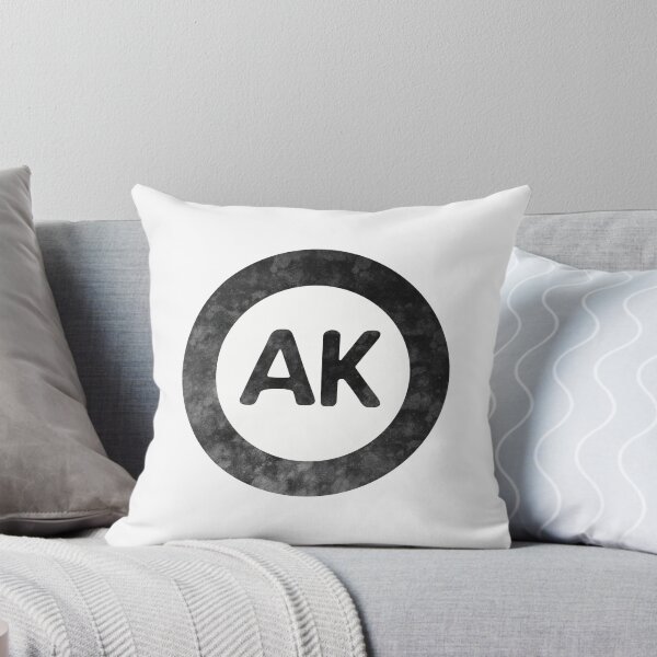 Item preview, Alaska AK distressed black and white circle designed and sold by Krista Robertson.