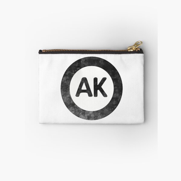 Item preview, Alaska AK distressed black and white circle designed and sold by Krista Robertson.