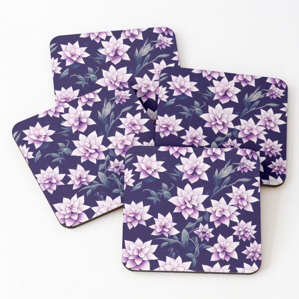 Item preview, Purple Dahlia Flowers - Seamless Floral Design designed and sold by JediNeil.