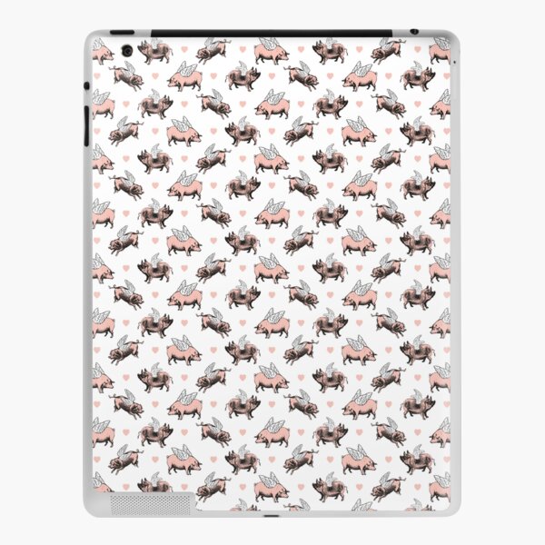 Flying Pigs Pattern | Vintage Pigs | When Pigs Fly | Pigs with Wings | iPad Skin