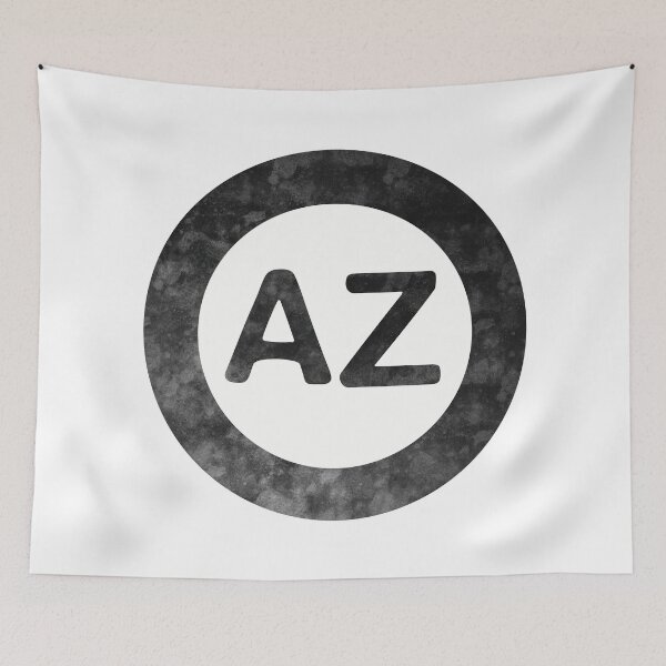 Item preview, Arizona AZ distressed black and white circle designed and sold by Krista Robertson.