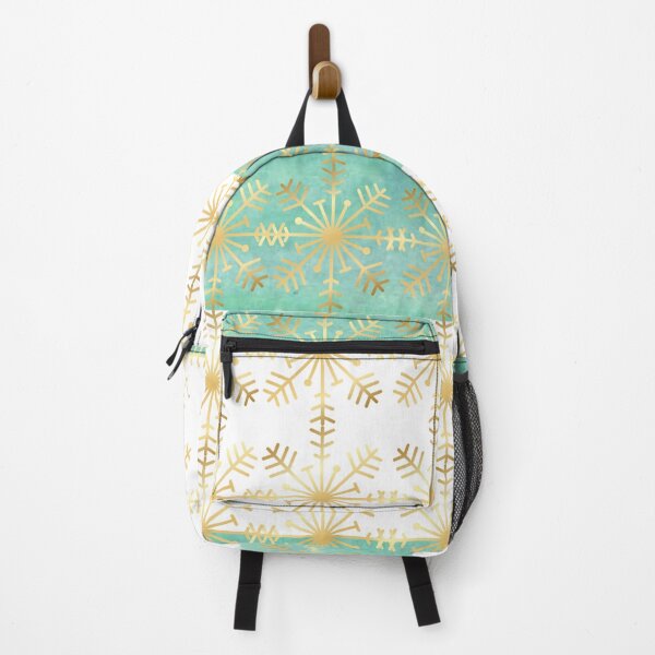 Item preview, blue stripe pattern with gold snowflakes designed and sold by FONESAY.