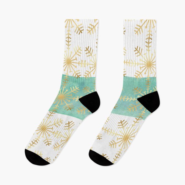 Item preview, blue stripe pattern with gold snowflakes designed and sold by FONESAY.
