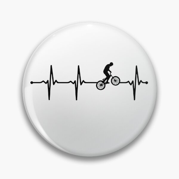 Item preview, My Heart Beats for Cyclism - Cute Bmx Biker Ecg Bv designed and sold by KleverOlivier.