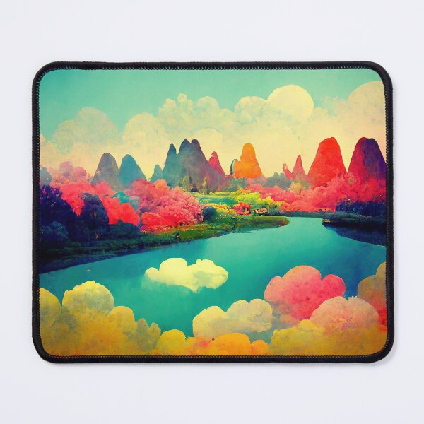 Item preview, Colorful mountainrange Dreamscape designed and sold by PeanutArtCorner.