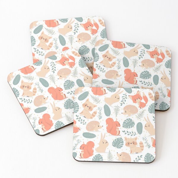 Item preview, Autmun Forest with Rabbits, Foxes, Hedgehogs (orange) designed and sold by Dorina Larsdotter.
