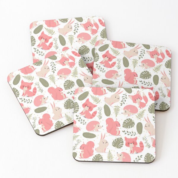 Item preview, Autmun Forest with Rabbits, Foxes, Hedgehogs (red) designed and sold by Dorina Larsdotter.
