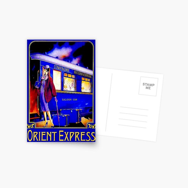 ORIENT EXPRESS: Impresión de viaje de pasajeros de trenes antiguos Postal