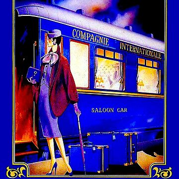 Artwork thumbnail, ORIENT EXPRESS: Vintage Train Passenger Travel Print by posterbobs