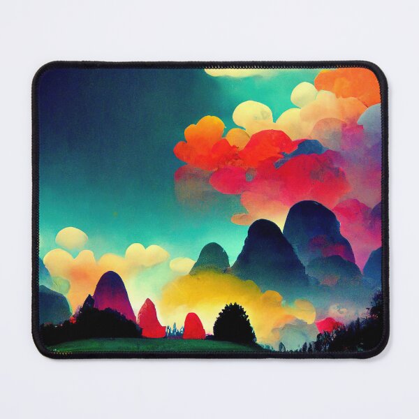 Item preview, Colorful mountainrange Dreamscape designed and sold by PeanutArtCorner.