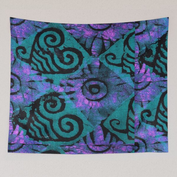Item preview, African Textile Design with Adinkra Symbols in Purple, Black and, Teal designed and sold by Everett  Spruill.