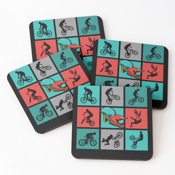 Item preview, Cyclist Pop Art Shapes and Helmets - Bmx Themed designed and sold by KleverOlivier.
