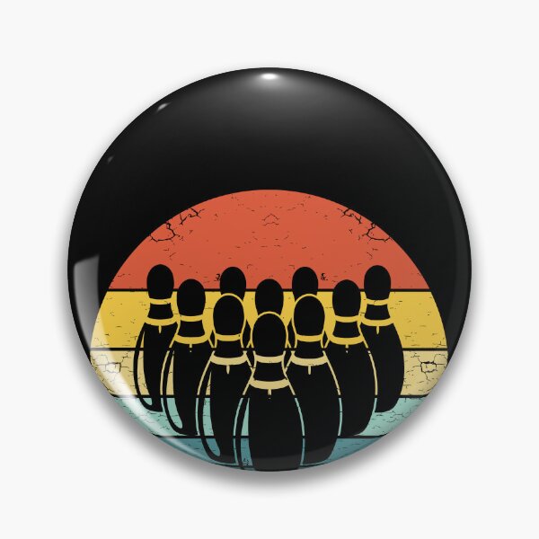 Item preview, 70s Bowling Pins Vintage Sunset for Retro Players designed and sold by KleverOlivier.