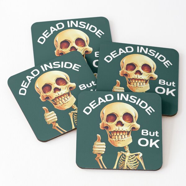 Item preview, Dead inside but OK, Skeleton drawing art designed and sold by YZO-Design.