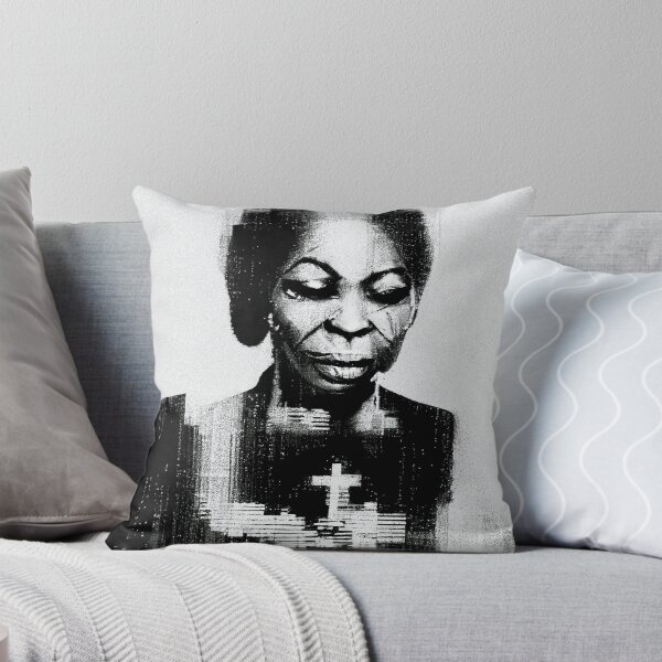 Item preview, Glitch-art portrait of Nina Simone designed and sold by Åveline Dvorak.