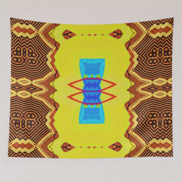 Item preview, ARUBA FLAG INSPIRING - ORANJESTAD ABSTRACT GEOMETRIC ARCHITECTURE PAINTING  -  ARUBA ONE HAPPY ISLAND designed and sold by Ralek.