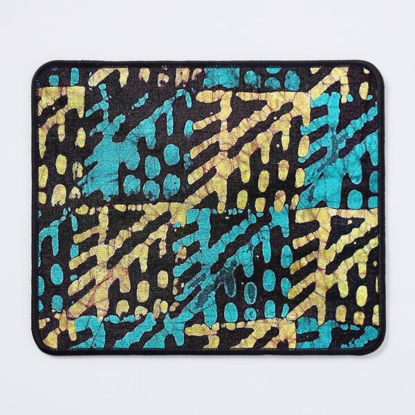 Item preview, African Batik Textile Design in Teal, Black and, Tan designed and sold by Everett  Spruill.