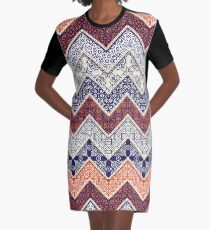 Auburn Floral Pattern Gameday Dress Graphic T-Shirt Dress