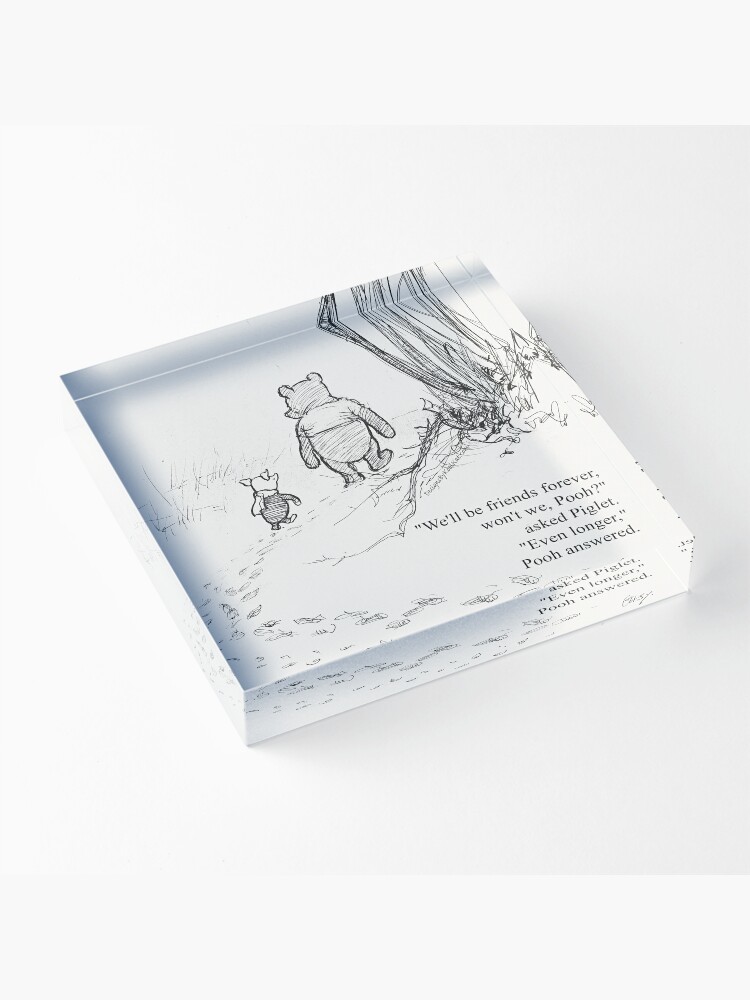 Acrylic Block, Winnie the Pooh & Piglet Friends Forever designed and sold by Designs by Kool Kat