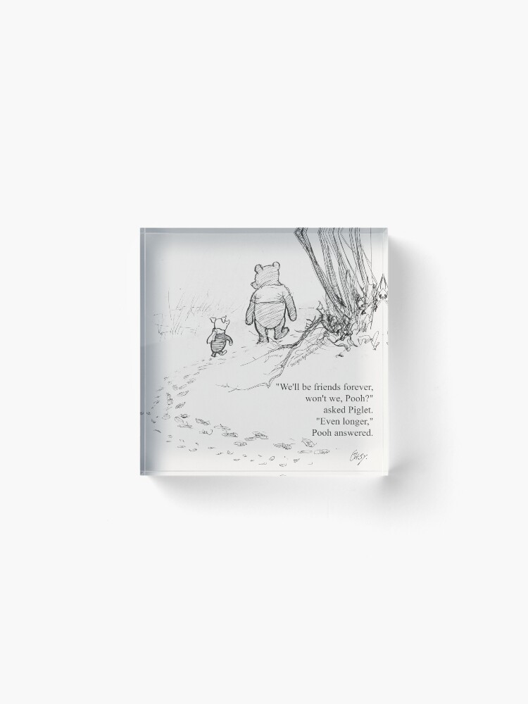 Thumbnail 2 of 5, Acrylic Block, Winnie the Pooh & Piglet Friends Forever designed and sold by Designs by Kool Kat.