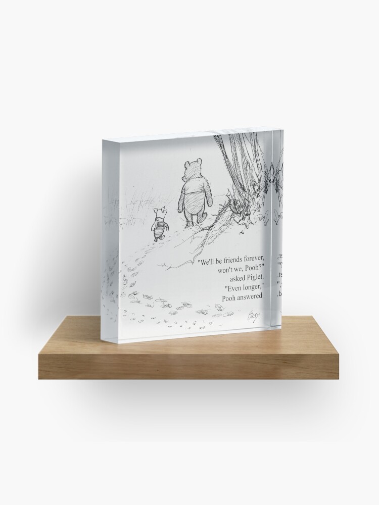 Thumbnail 1 of 5, Acrylic Block, Winnie the Pooh & Piglet Friends Forever designed and sold by Framerkat.