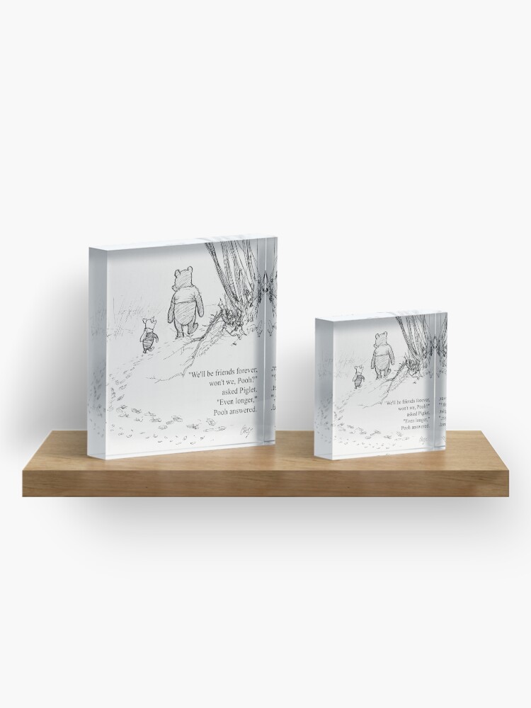 Thumbnail 4 of 5, Acrylic Block, Winnie the Pooh & Piglet Friends Forever designed and sold by Designs by Kool Kat.