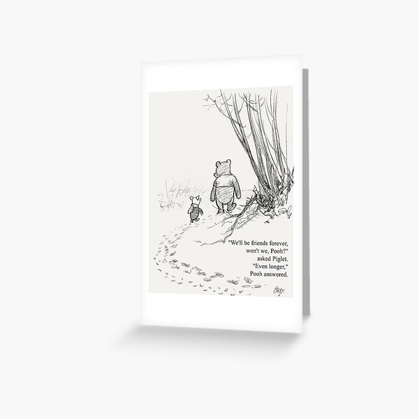 Winnie the Pooh & Piglet Friends Forever Greeting Card