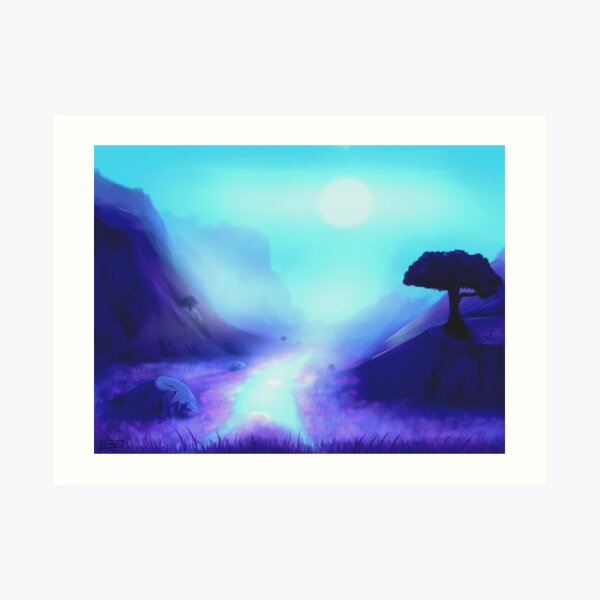 Mystical Twilight Landscape Art Print