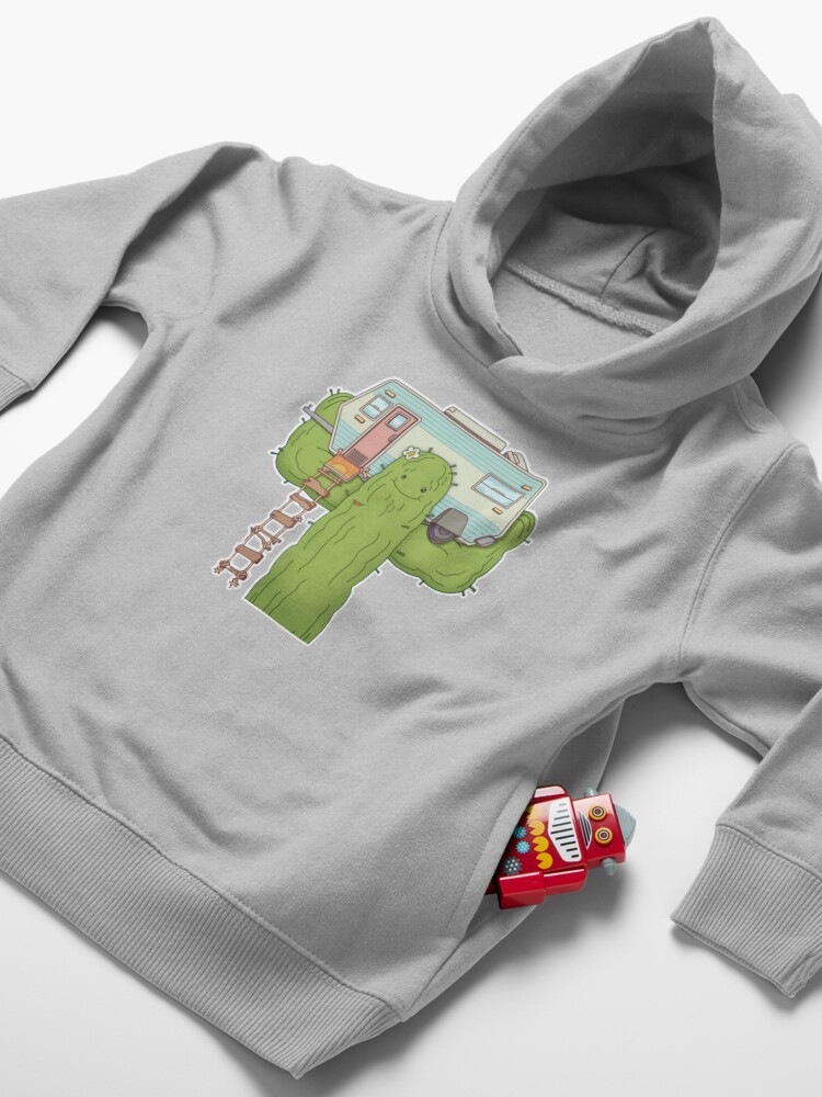 Alternate view of Oddballs cactus house Toddler Pullover Hoodie