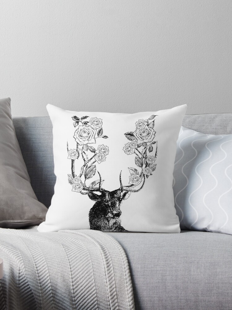 Vintage Tapestry Home Sofa Cushion Cover Pillow Case Antler Deer