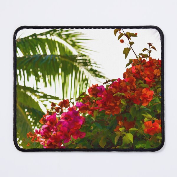 Item preview, Tropical Impressions - Bougainvilleas and Palm Fronds in the Sky designed and sold by Georgia Mizuleva.