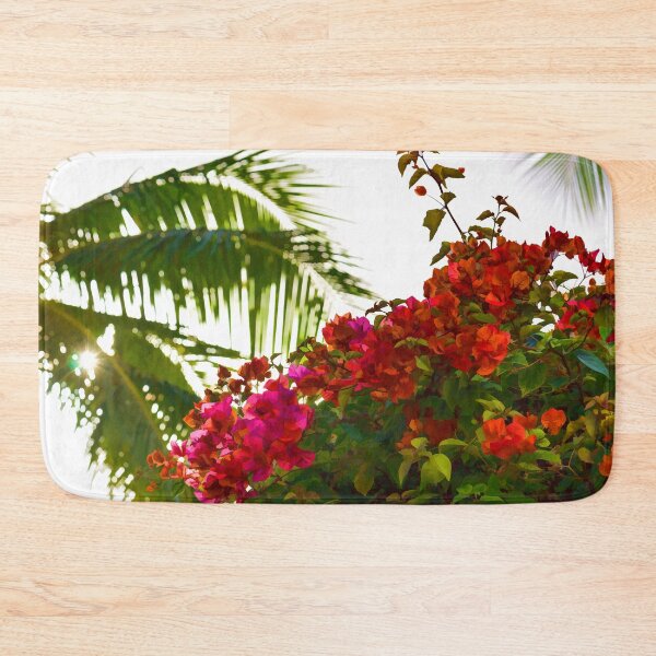 Item preview, Tropical Impressions - Bougainvilleas and Palm Fronds in the Sky designed and sold by Georgia Mizuleva.
