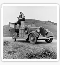 Dorothea Lange on Car, 1936 Sticker