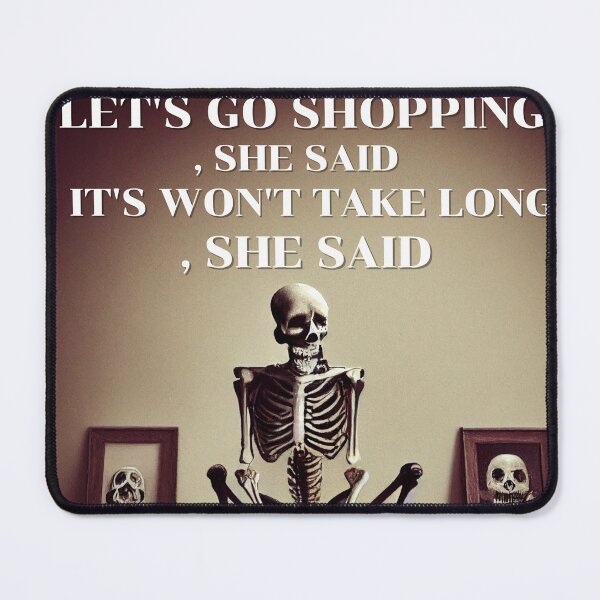 Item preview, Skeleton art, waiting girlfriend shopping designed and sold by YZO-Design.