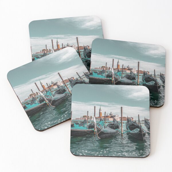 Item preview, Venice City in Italy blue boats in river designed and sold by Asombrosa.