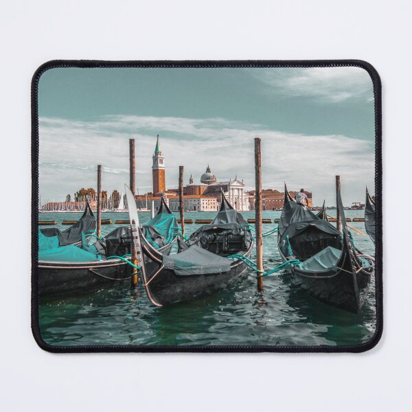 Item preview, Venice City in Italy blue boats in river designed and sold by Asombrosa.