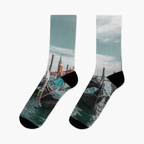 Item preview, Venice City in Italy blue boats in river designed and sold by Asombrosa.