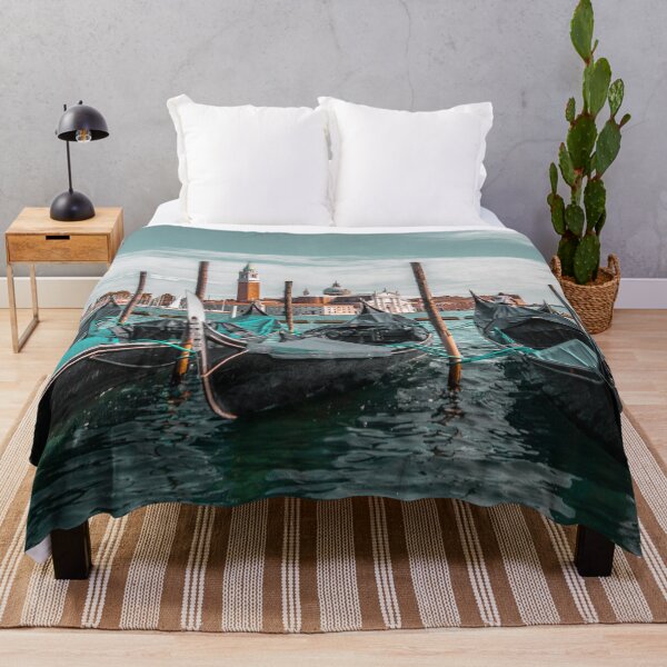 Item preview, Venice City in Italy blue boats in river designed and sold by Asombrosa.